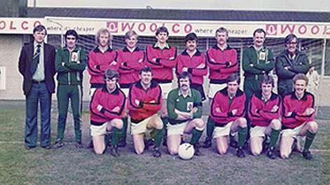 R.U.C. Team who defeated Downpatrick 2-1 at Castlereagh Park to win the 1978 Intermediate Cup.